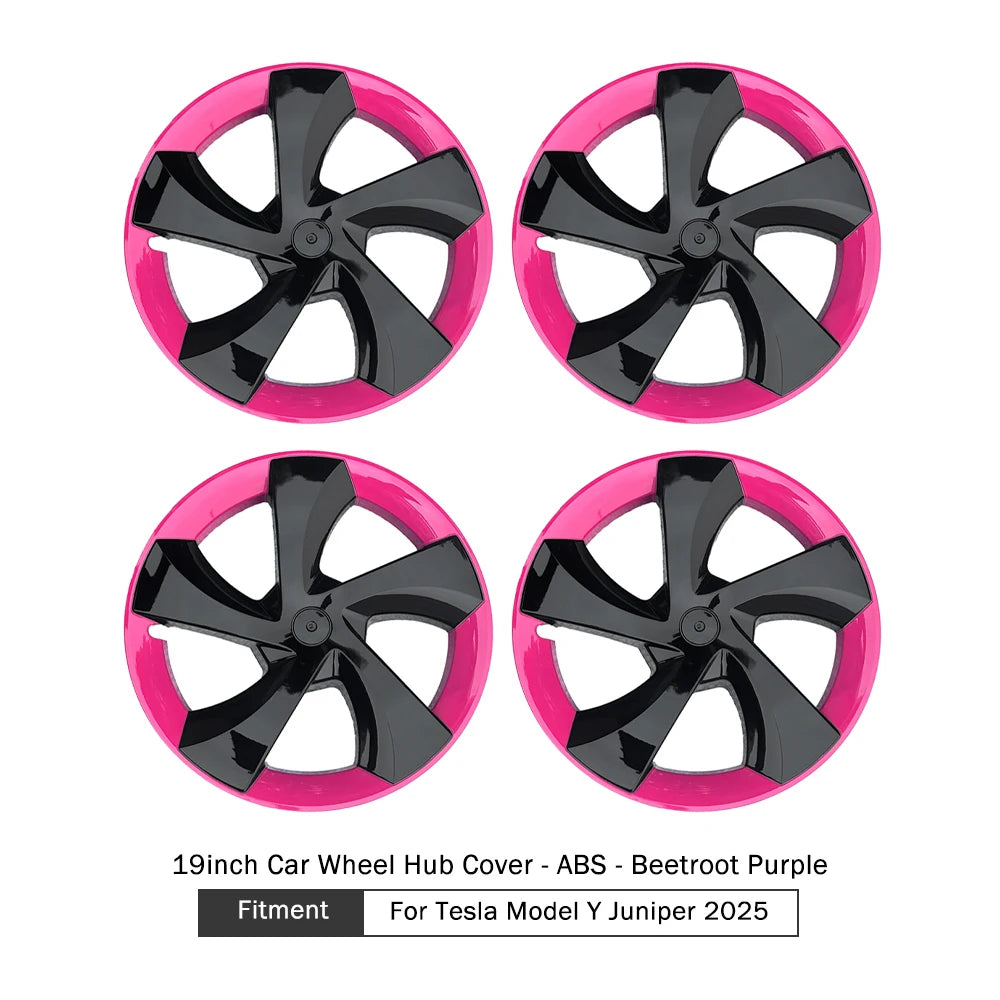 For Tesla Model Y Juniper 2025 HubCap 19 Inch Wheel Caps Auto Performance Replacement Hub Cap Full Rim Cover Accessories(4PCS)