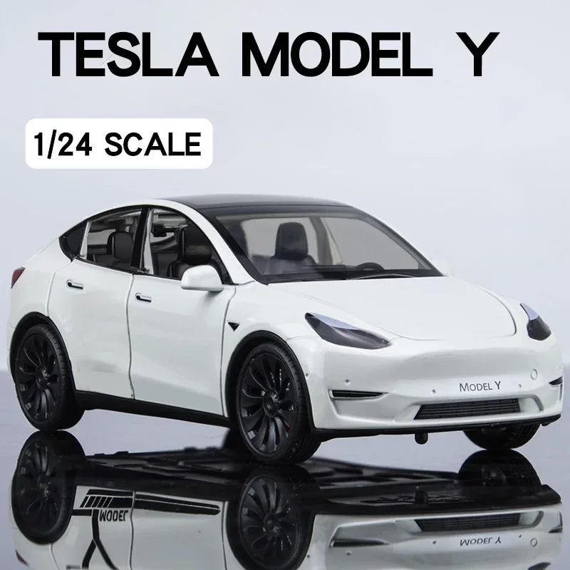1:24 Model Y Model 3 Model S Metal Alloy Diecast Toy Car Model Sound And Light Children's Toy Collectibles Birthday Gifts
