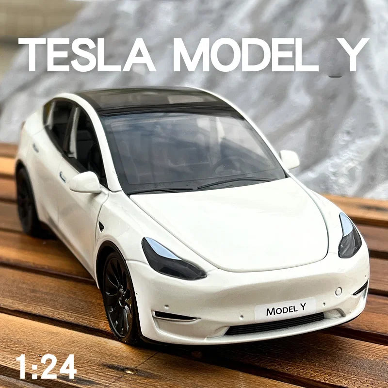 1:24 Model Y Model 3 Model S Metal Alloy Diecast Toy Car Model Sound And Light Children's Toy Collectibles Birthday Gifts