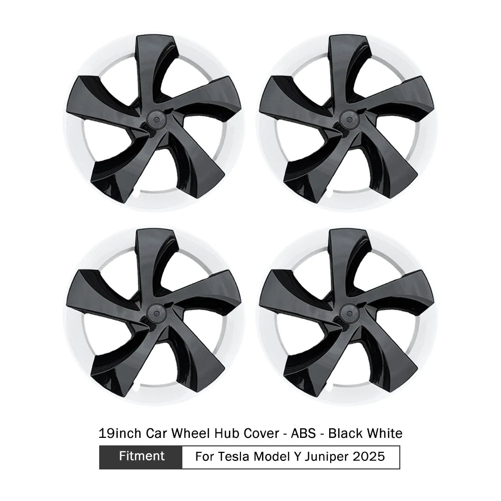 For Tesla Model Y Juniper 2025 HubCap 19 Inch Wheel Caps Auto Performance Replacement Hub Cap Full Rim Cover Accessories(4PCS)