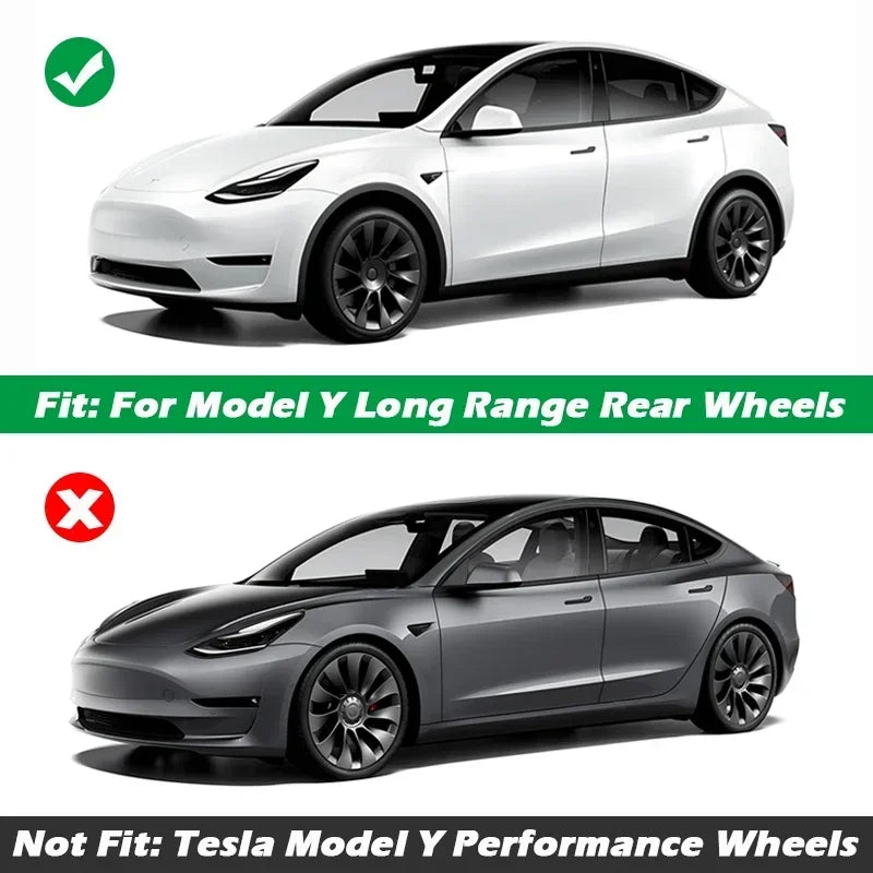 For Tesla Model Y 20 Inches Wheels ABS Rim Guard Rim Car Hubcap Cover Protection Hubcap Patch Scratch Proof Hub Cap Decals