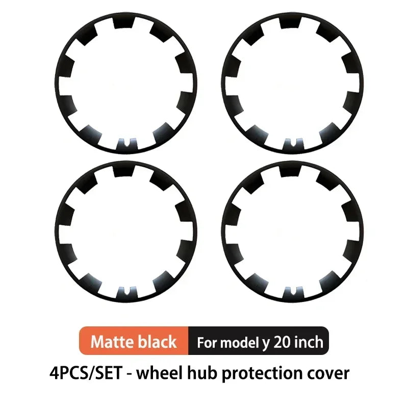 For Tesla Model Y 20 Inches Wheels ABS Rim Guard Rim Car Hubcap Cover Protection Hubcap Patch Scratch Proof Hub Cap Decals