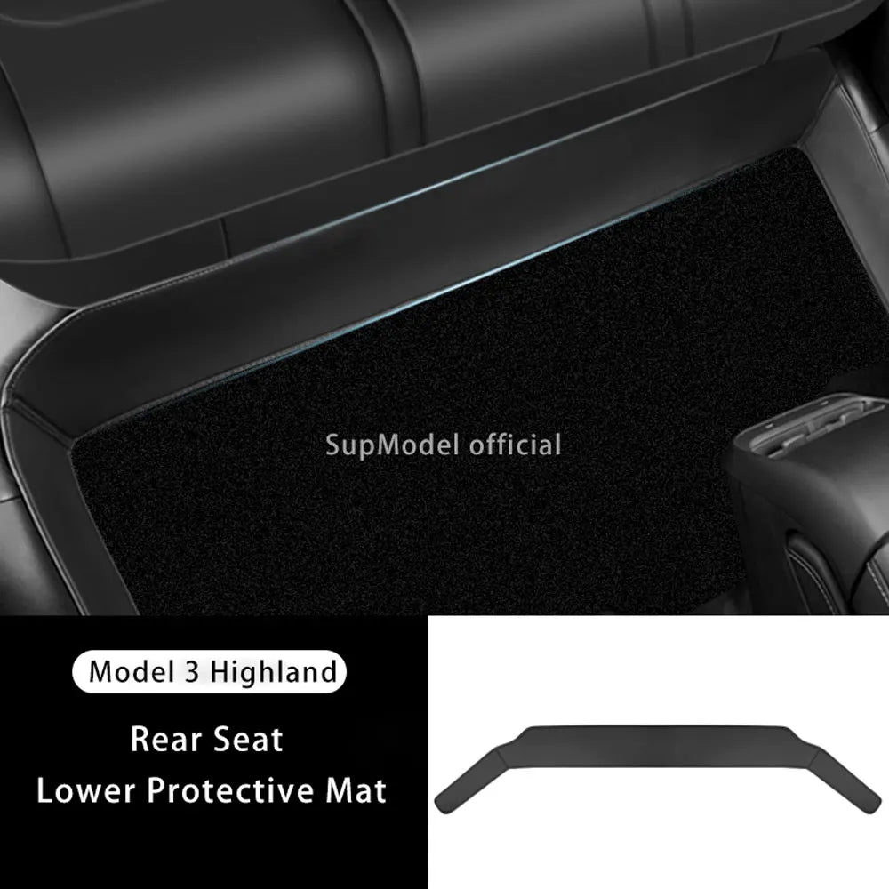 For Tesla Rear Seat Lower Protective Mat Applicable to Model Y Juniper 2025 Model 3 Highland Electric Vehicle Protective Pad