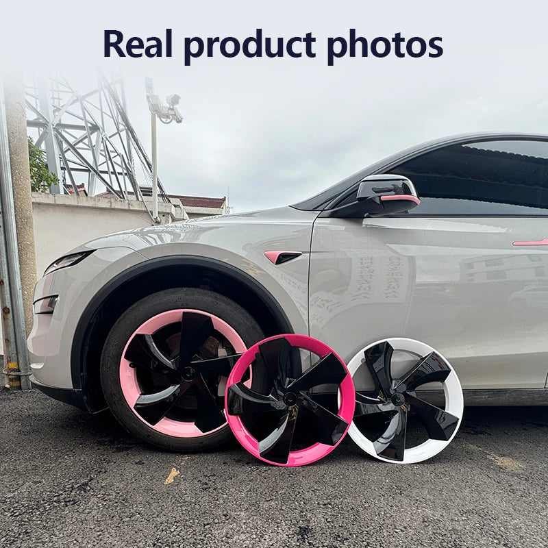 For Tesla Model Y Juniper 2025 HubCap 19 Inch Wheel Caps Auto Performance Replacement Hub Cap Full Rim Cover Accessories(4PCS)