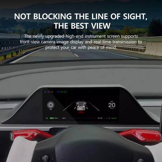 8.9inch Integrated Dashboard Display Screen Digital Instrument Cluster for Tesla Model 3 Y 2024-2021 Highland With Camera