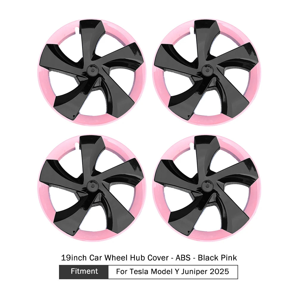 For Tesla Model Y Juniper 2025 HubCap 19 Inch Wheel Caps Auto Performance Replacement Hub Cap Full Rim Cover Accessories(4PCS)