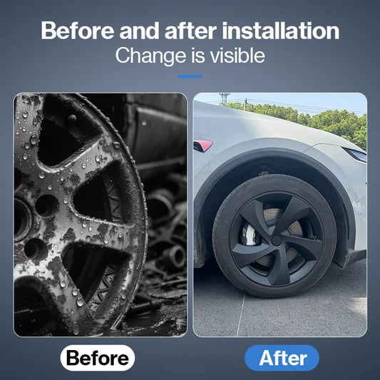 For Tesla Model Y Juniper 2025 HubCap 19 Inch Wheel Caps Auto Performance Replacement Hub Cap Full Rim Cover Accessories(4PCS)