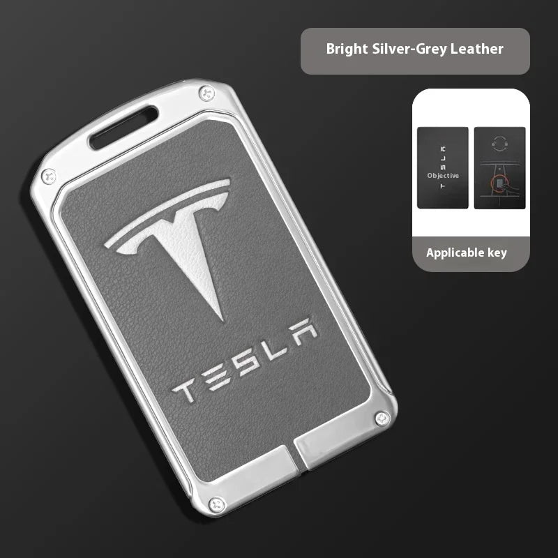 For Tesla Model 3 Model S Model X Model Y Roadster Cybertruck Car Metal Key Case Cover Keyless Card Protector Holder Accessories
