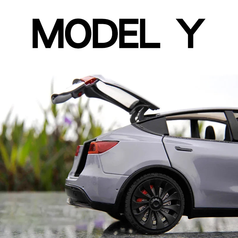 1:24 Model Y Model 3 Model S Metal Alloy Diecast Toy Car Model Sound And Light Children's Toy Collectibles Birthday Gifts