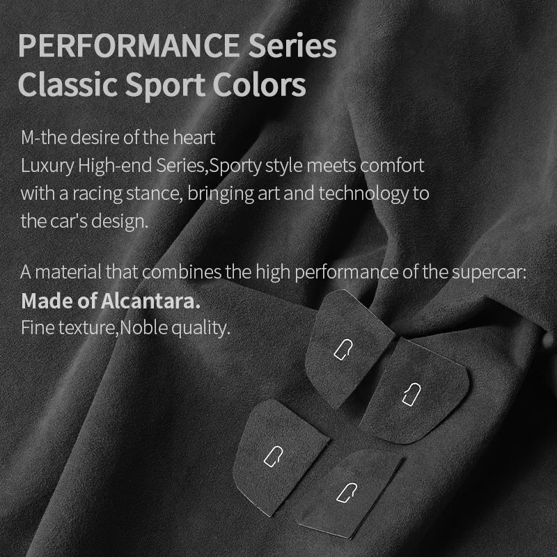 For Tesla Model 3 Model Y 2024-up Made of Alcantara Door Switch Patch Trim Sticker Cover Protection Decoration Car Accessories