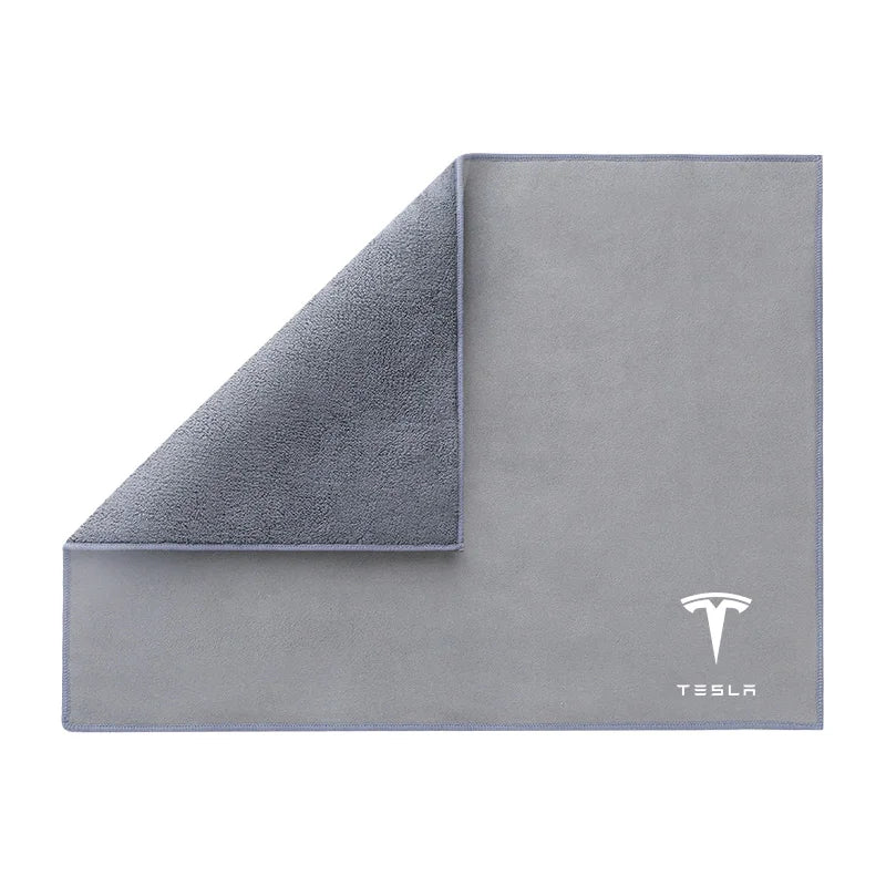 Car Wash Microfiber Towel Auto Emblem Cleaning Drying Rag Cloth Auot for Model 3 S Y X  2021 2022 2023 Car Roadster