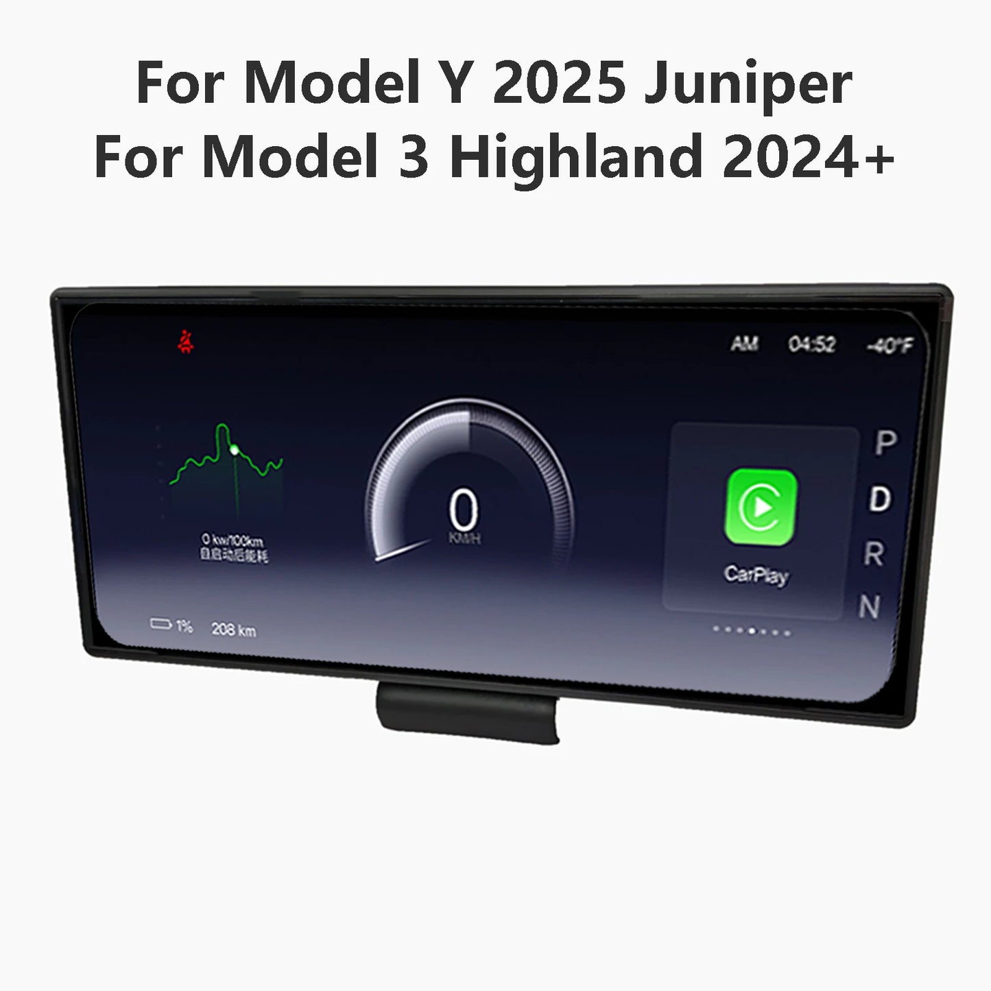 CATRONICS For Tesla Model Y Juniper 2025 HUD Model 3 Highland 8.9 Inch Carplay Support Energy Consumption Driving Data Detection