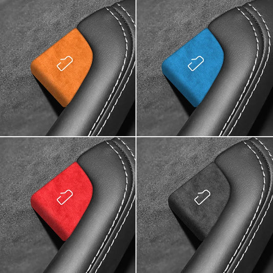 For Tesla Model 3 Model Y 2024-up Made of Alcantara Door Switch Patch Trim Sticker Cover Protection Decoration Car Accessories