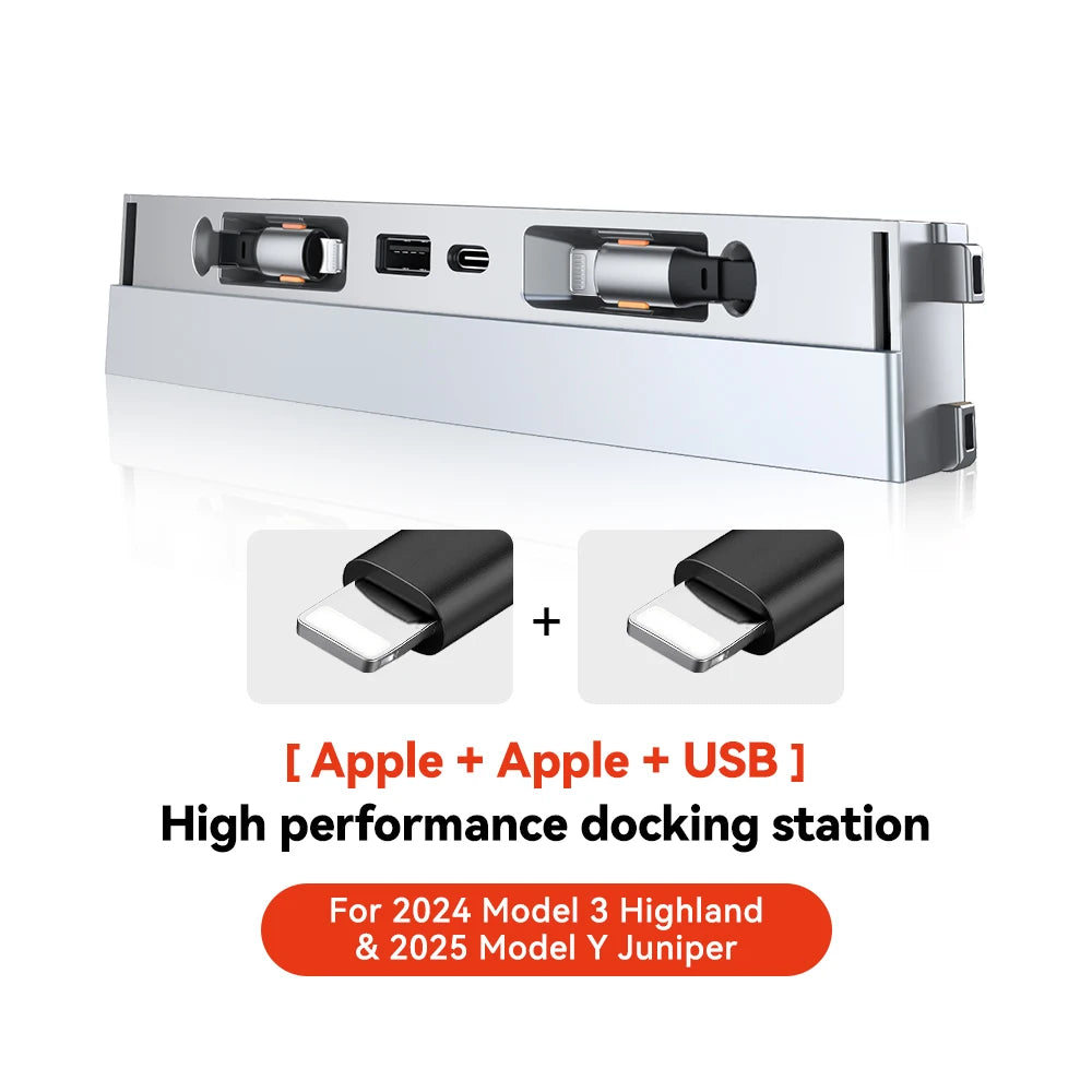 YZ Intelligent Docking Station For Tesla 54W Quick Charger USB Shunt Hub For 2021-2023 Model Y Central Control Splitter
