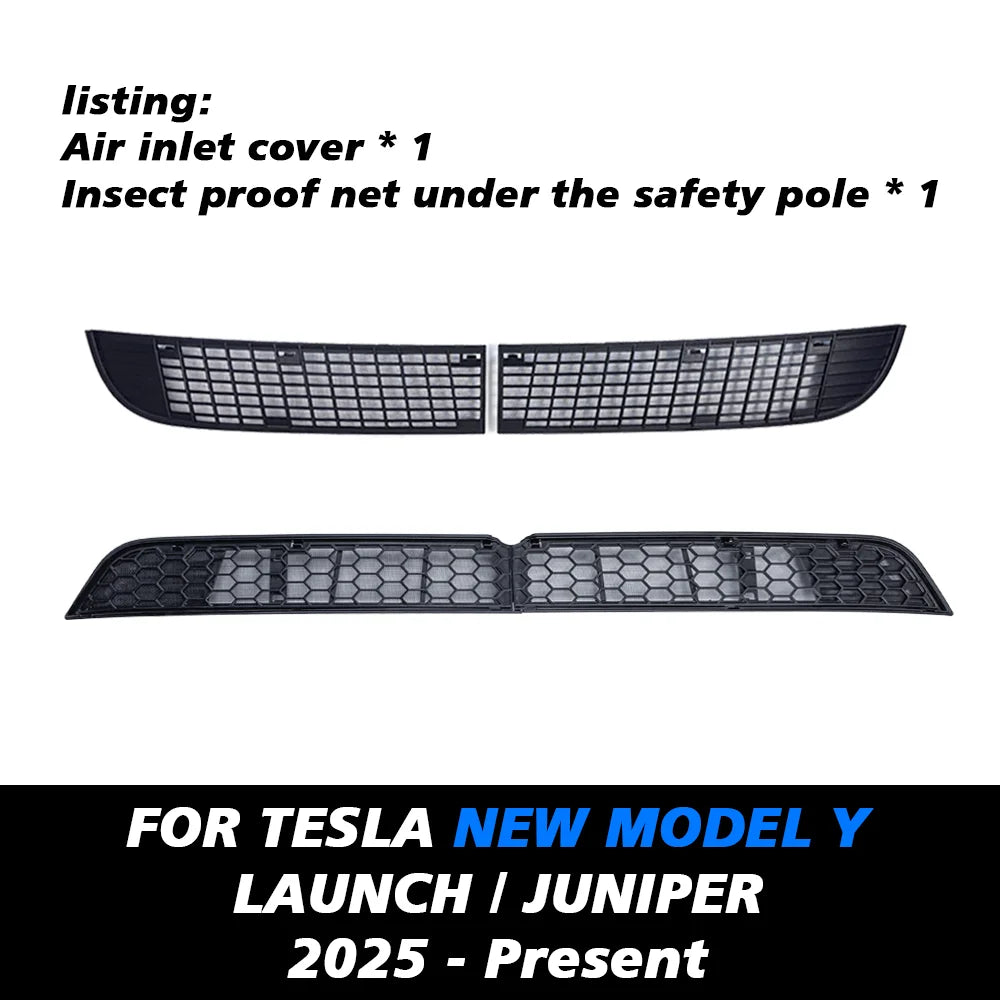 For Tesla New Model Y 2025 Launch Juniper Lower Bumper Anti Insect Net Anti Dust Proof Inner Vent Grille Cover Insect-proof