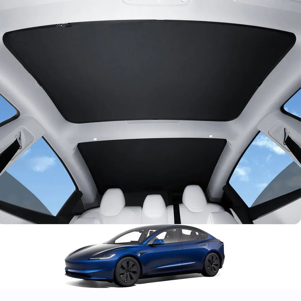 Sun Shades For Tesla Model 3 Highland Model Y 2017-2024 Ice Cloth Buckle Sun Pare Glass Front Rear Sunroof Skylight Accessory