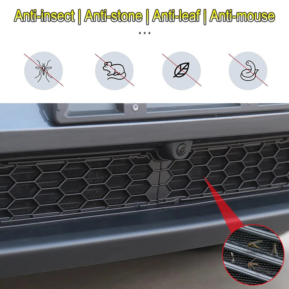 For Tesla Model 3 Y Juniper 2025-2021 Lower Bumper Anti Insect Net Anti-dustproof Air Vent Grille Cover Insect-proof Front Inlet